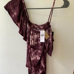 AE Body Suit tie dye maroon XS